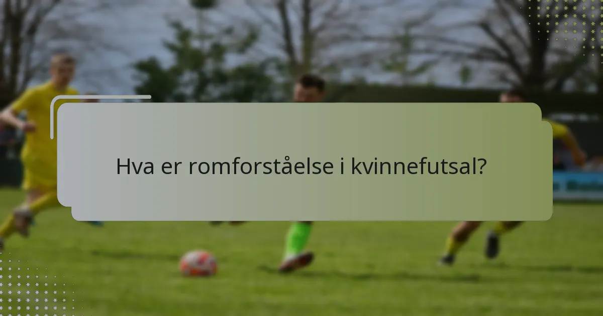 Hva er romforståelse i kvinnefutsal?